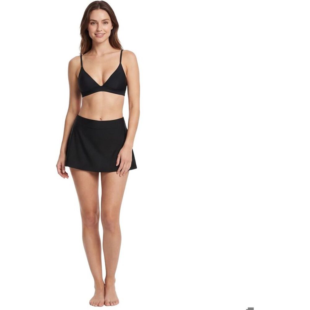 Charmo Womens Solid Skirt Swim Bottom, NWT